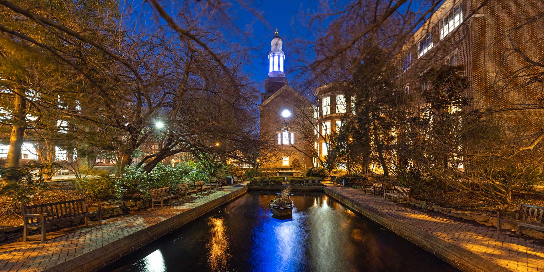 campus at night