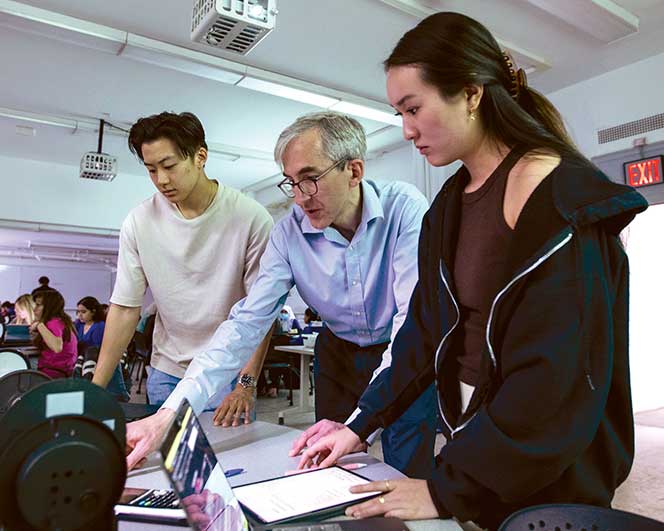students with a professor